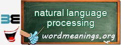 WordMeaning blackboard for natural language processing